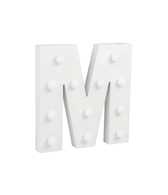 M Licht Letter 16,5cm van Paper Dreams koop je bij Partywinkel