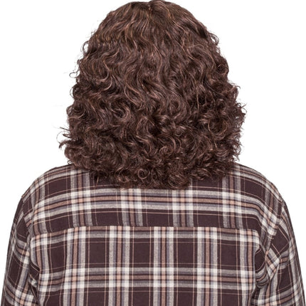 Mannen Pruik Bruin Met Snor van Orlob koop je bij Partywinkel