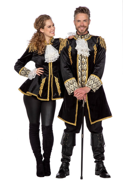 Markiezin Jas Zwart Goud Dames van Wilbers & Wilbers koop je bij Partywinkel