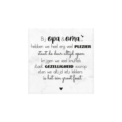Opa und Oma Marmoruntersetzer 10cm