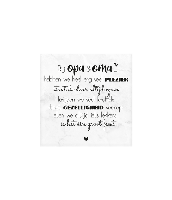 Opa und Oma Marmoruntersetzer 10cm