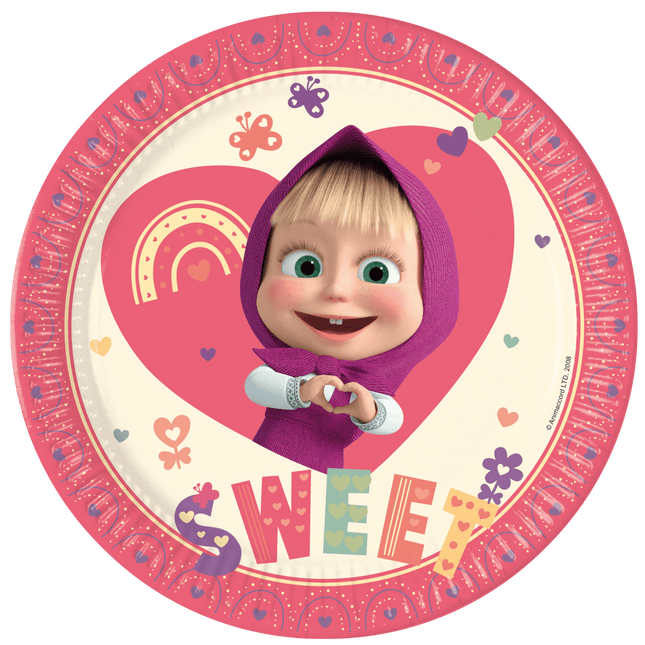 Masha En De Beer Borden 23cm 8st van Procos koop je bij Partywinkel