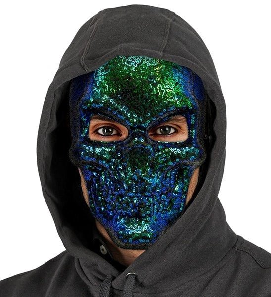 MASKER SCHEDEL - PAILLETTEN van Widmann koop je bij Partywinkel