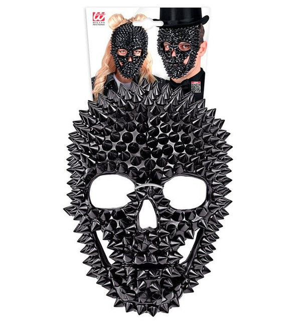 Masker Schedel Zwart Met Nagels van Widmann koop je bij Partywinkel