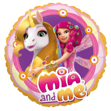 Mia And Me Heliumballon, bunt, rund, leer, 45 cm