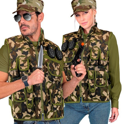 Militair Camouflage vest van Widmann koop je bij Partywinkel