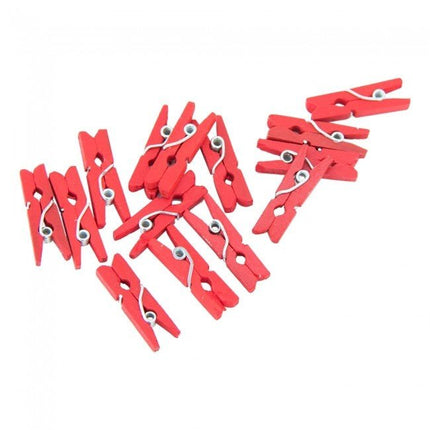 Mini Knijpers Hout Rood 24st van WeFiesta koop je bij Partywinkel