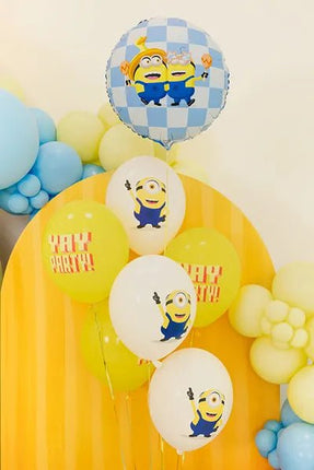 Minions Ballonnen Latex Geel Wit 30cm 6st van Partydeco koop je bij Partywinkel