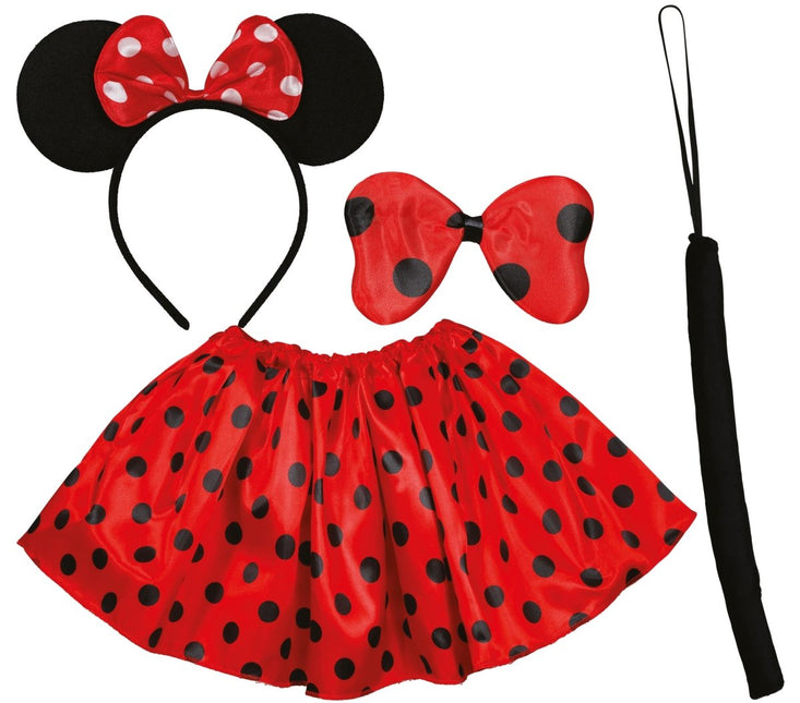 Minnie Mouse Accessoireset Zwart Rood - Partywinkel - 8434077270776