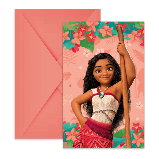 Moana Uitnodigingen 6st van Procos koop je bij Partywinkel