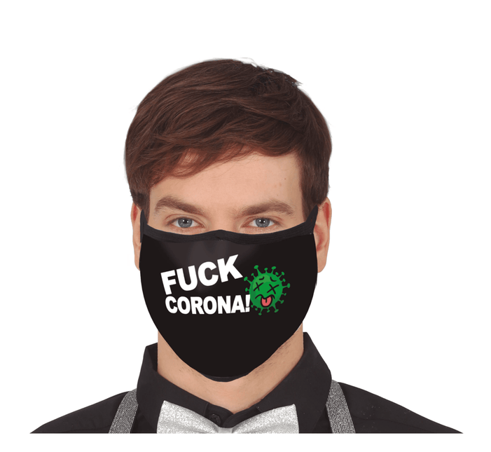Mondmasker F*Ck Corona van Fiestas Guirca koop je bij Partywinkel
