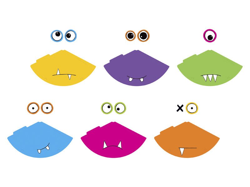 Monster Feesthoedjes 16cm 6st van Partydeco koop je bij Partywinkel