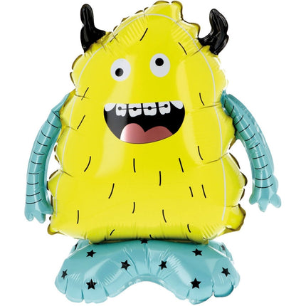 Monster Helium Ballon Met Standaard Leeg 40cm 4st - Partywinkel - 8714572285964
