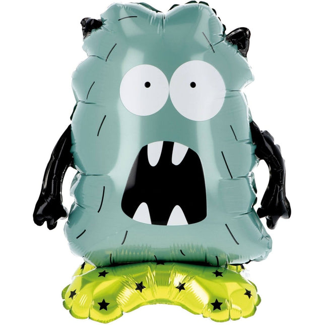 Monster Helium Ballon Met Standaard Leeg 40cm 4st - Partywinkel - 8714572285964