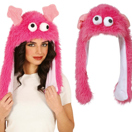 Monster Hoed Roze - Partywinkel - 8434077137642