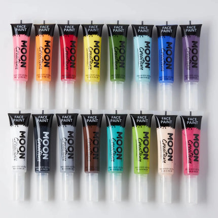 Moon Creations Face Paint met kwast Applicator Pale Skin 15ml van Moon Creations koop je bij Partywinkel