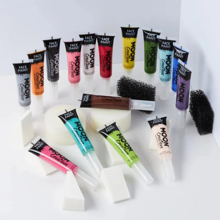 Moon Creations Face Paint met kwast Applicator Pale Skin 15ml van Moon Creations koop je bij Partywinkel
