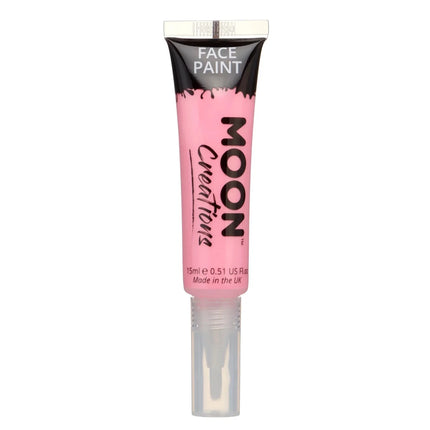 Moon Creations Face Paint with Brush Applicator Pink 15ml van Moon Creations koop je bij Partywinkel