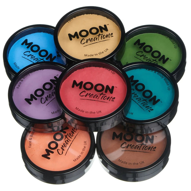 Moon Creations Pro Face Paint Cake Pots Aqua 36g van Moon Creations koop je bij Partywinkel
