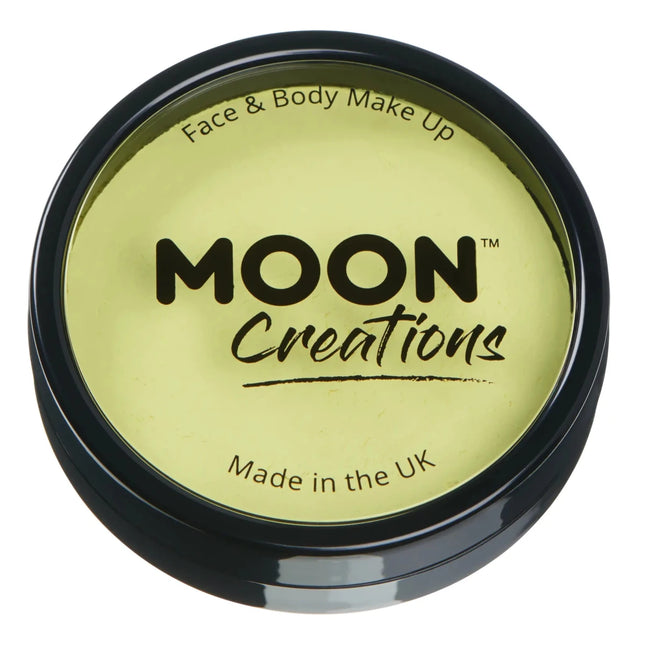 Moon Creations Pro Face Paint Cake Pots Light Yellow 36g van Moon Creations koop je bij Partywinkel