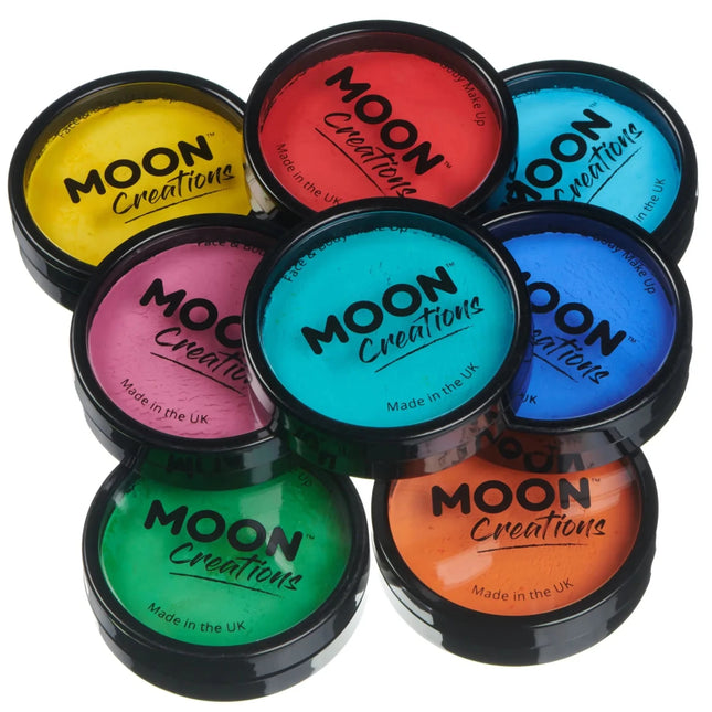 Moon Creations Pro Face Paint Cake Pots Sky Blue 36g van Moon Creations koop je bij Partywinkel