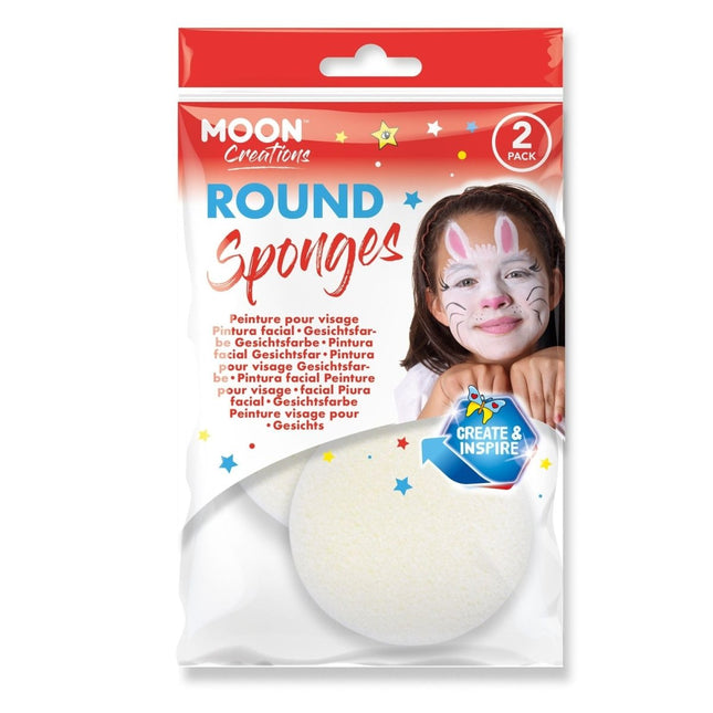 Moon Creations Round Sponge 2 Pack van Moon Creations koop je bij Partywinkel