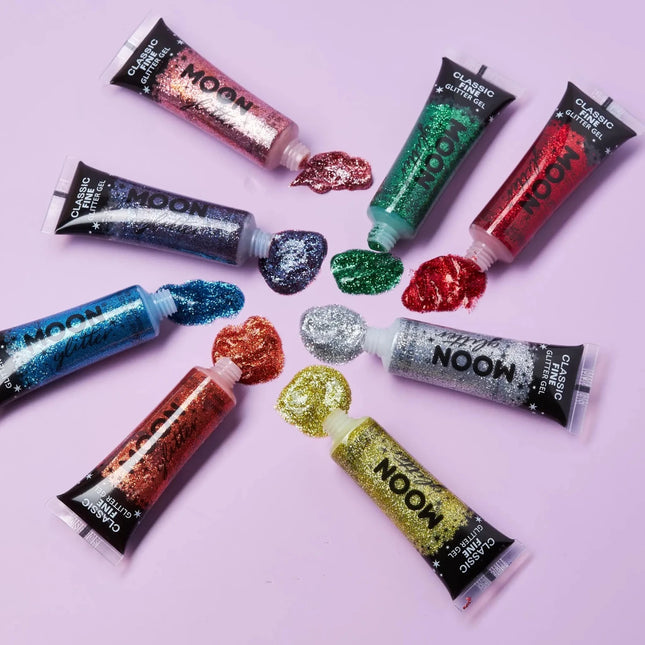 Moon Glitter Classic Fine Glitter Gel Blue 12ml van Moon Creations koop je bij Partywinkel