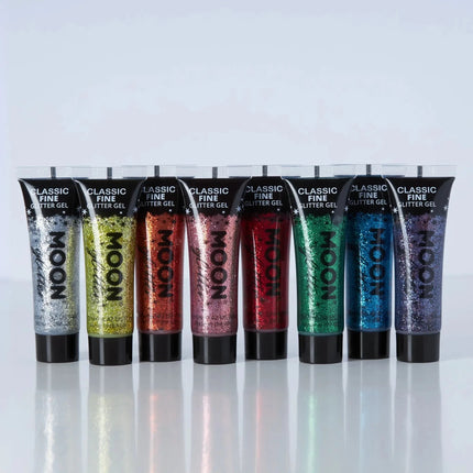 Moon Glitter Classic Fine Glitter Gel Red 12ml van Moon Creations koop je bij Partywinkel