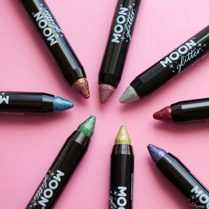 Moon Glitter Holographic Body Crayons Silver 3.2g van Moon Creations koop je bij Partywinkel