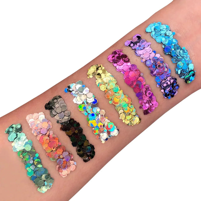 Moon Glitter Holographic Chunky Glitter Gel Purple 12ml van Moon Creations koop je bij Partywinkel