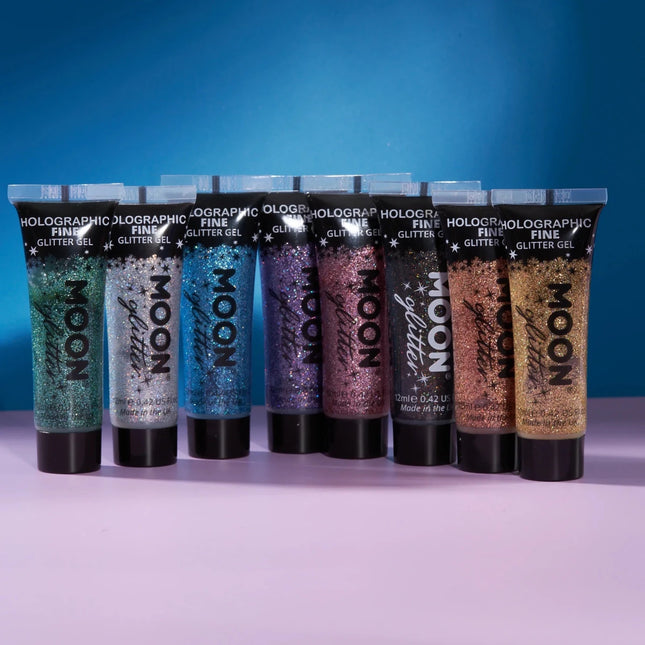 Moon Glitter Holographic Fine Glitter Gel Pink 12ml van Moon Creations koop je bij Partywinkel
