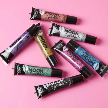 Moon Glitter Holographic Glitter Lipgloss Black 15ml van Moon Creations koop je bij Partywinkel