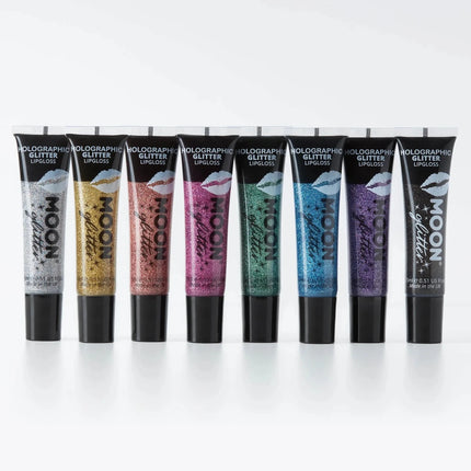 Moon Glitter Holographic Glitter Lipgloss Silver 15ml van Moon Creations koop je bij Partywinkel