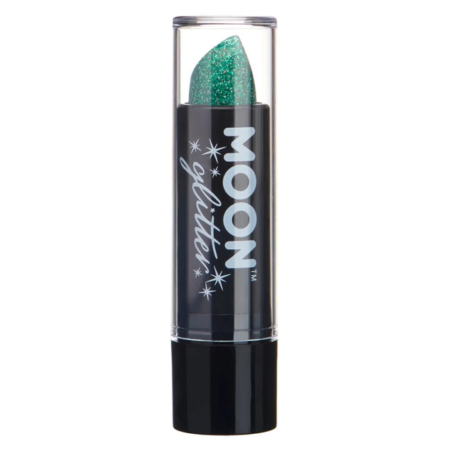 Moon Glitter Holographic Glitter Lipstick Green 4.2g van Moon Creations koop je bij Partywinkel