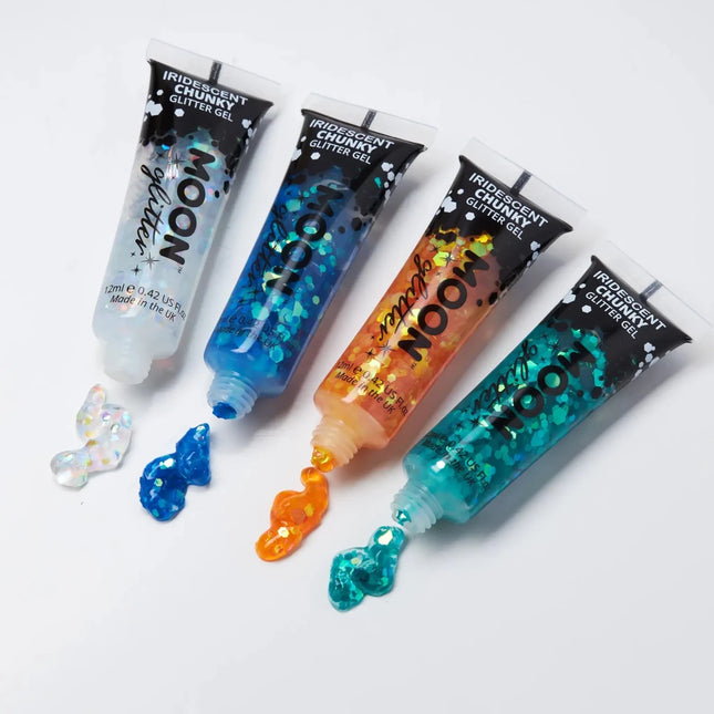 Moon Glitter Iridescent Chunky Glitter Gel Orange 12ml van Moon Creations koop je bij Partywinkel