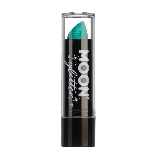 Moon Glitter Iridescent Glitter Lipstick Green 4.2g van Moon Creations koop je bij Partywinkel