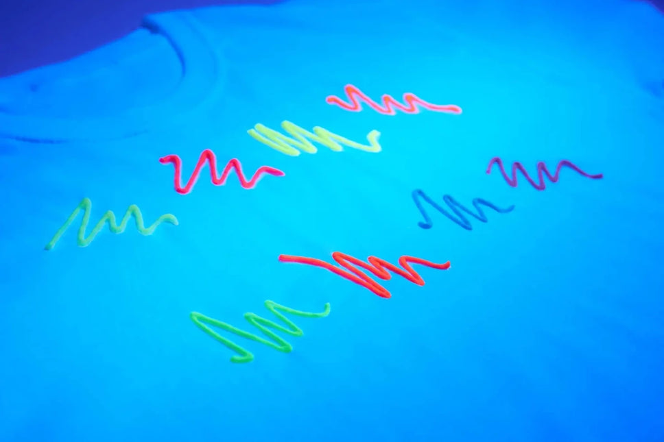 Moon Glow Glow in the Dark Fabric Paint Blue 30ml van Moon Creations koop je bij Partywinkel