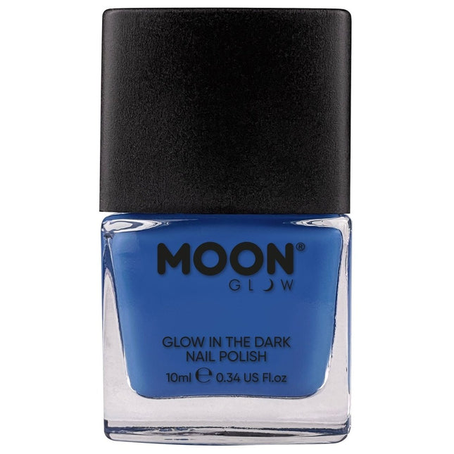 Moon Glow Glow in the Dark Nail Polish Blue 14ml van Moon Creations koop je bij Partywinkel
