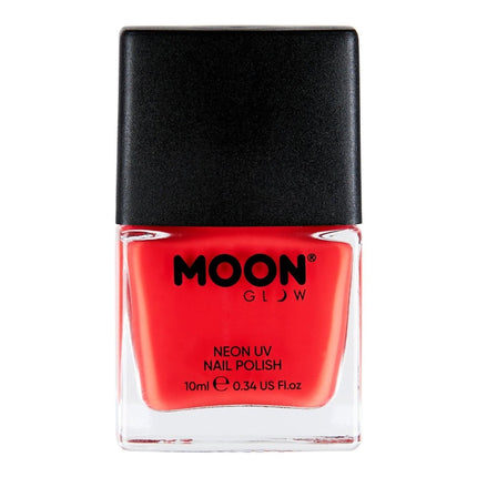 Moon Glow Intense Neon UV Nail Polish Intense Red 14ml van Moon Creations koop je bij Partywinkel