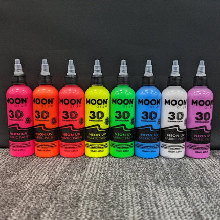 Moon Glow Neon UV Fabric Paint 125ml Intense Blue 125ml van Moon Creations koop je bij Partywinkel