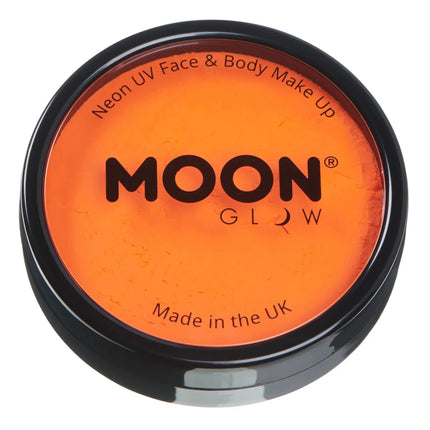Moon Glow Neon UV Pro Face Paint Intense Orange 36g van Moon Creations koop je bij Partywinkel