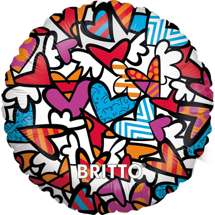 Farbiger Heliumballon „Britto“, rund, leer