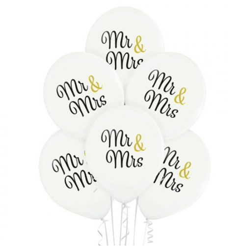 Mr And Mrs Ballonnen 30cm 10st van VDV Benefit koop je bij Partywinkel