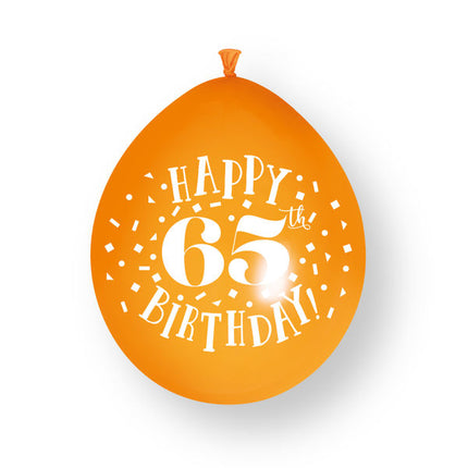 10ct Happy 65th Birthday 23cm Latex Balloons