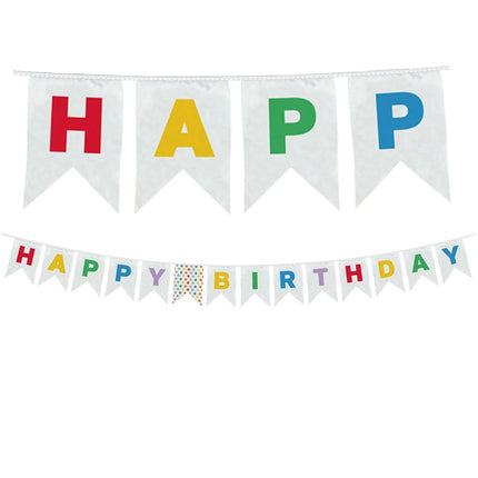 Multicolorwater Dots Reusable "Happy Birthday" Banner 1St van Procos koop je bij Partywinkel