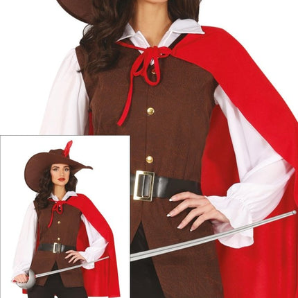 Musketier Kostuum Dames - Partywinkel - 8434077860083
