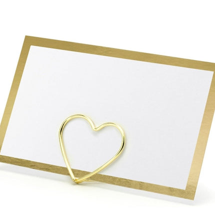 Naamkaartjes Goud Lijst 9,5cm 10st van Partydeco koop je bij Partywinkel
