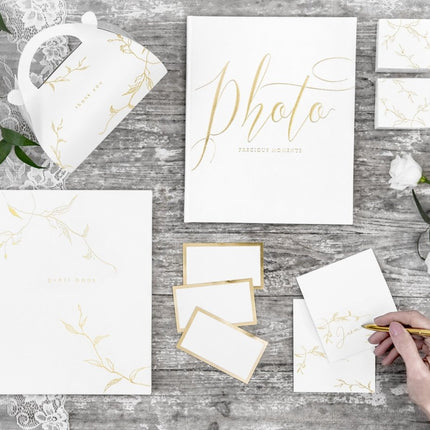 Naamkaartjes Goud Lijst 9,5cm 10st van Partydeco koop je bij Partywinkel