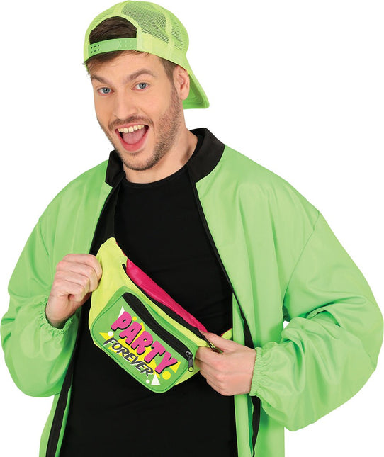 Neon 80S Heuptasje Groen - Partywinkel - 8434077272336