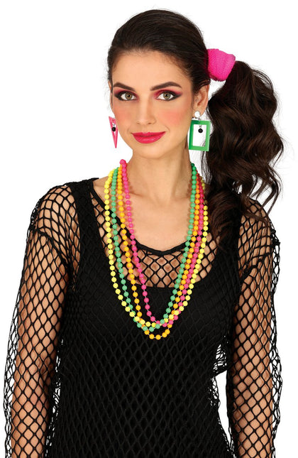 Neon 80S Kettingen 4st - Partywinkel - 8434077272152